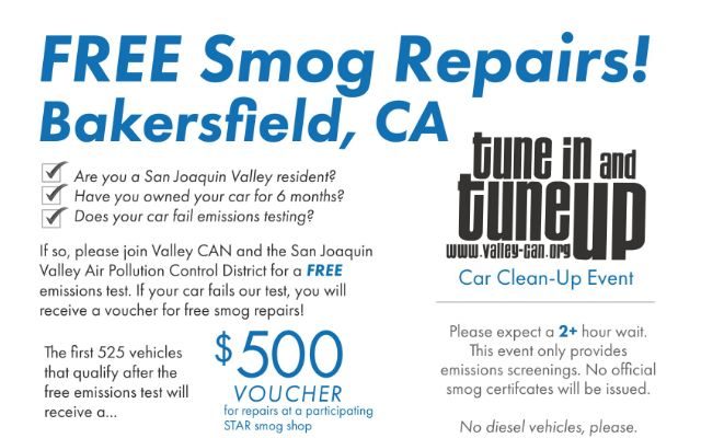 FREE Smog Repairs! $500 Voucher – March 21st 8am-12pm