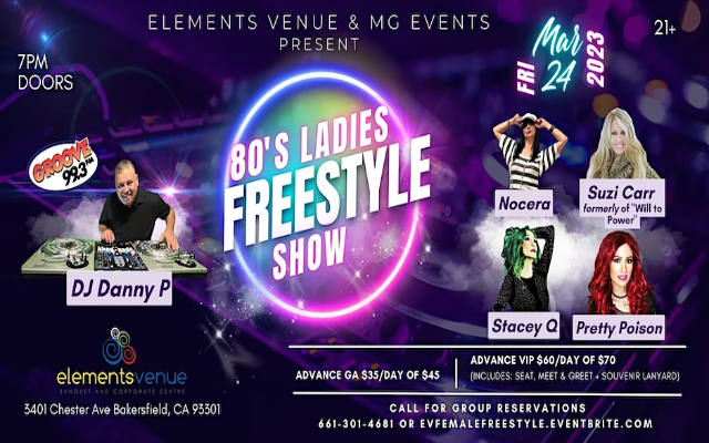 Win tickets to 80's Ladies Freestyle Show